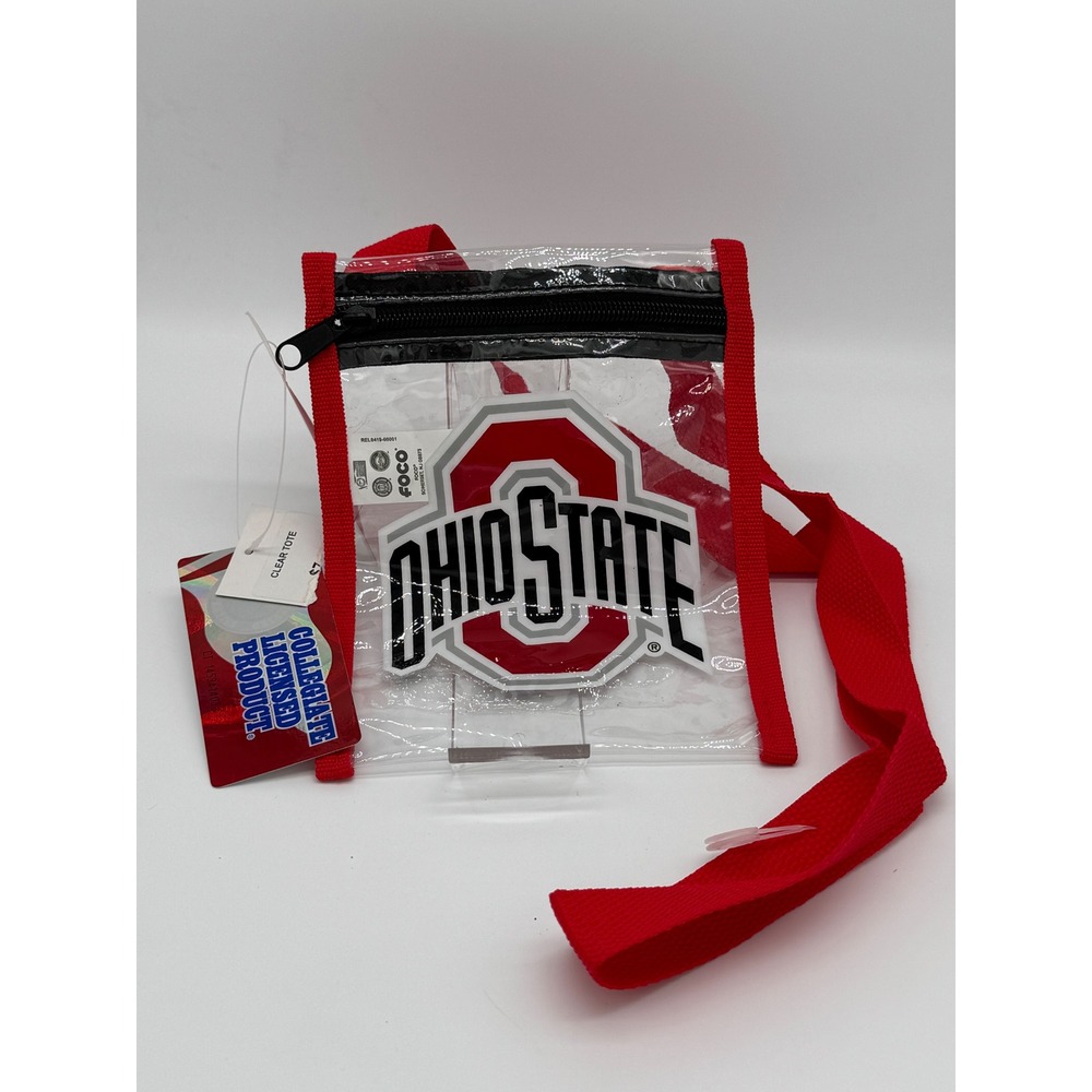 Ohio State Buckeyes Clear Crossbody Bag NWT FOCO Stadium Approved Pouch